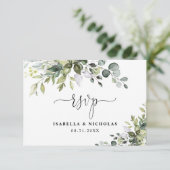 ユーカリの結婚式RSVPカード 出欠カード (スタンド正面)