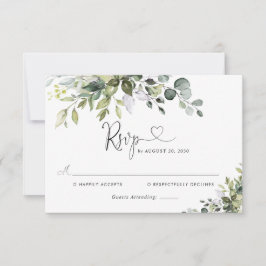 ユーカリの結婚式RSVPカード 出欠カード