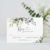 ユーカリの結婚式RSVPカード 出欠カード (スタンド正面)