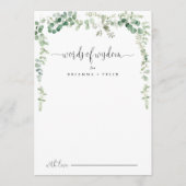 ユーカリの結婚知恵のアドバイスカードの言葉 アドバイスカード (正面)