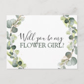 ユーカリの緑が私の花の女の子になる 案内ポストカード (正面)