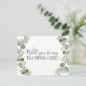 ユーカリの緑が私の花の女の子になる 案内ポストカード (スタンド正面)