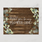 ユーカリの緑が私の花の女の子になる 案内ポストカード (正面)