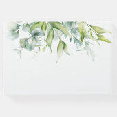 ユーカリの緑のエレガンスフレッシュデザイン ゲストブック (裏面)