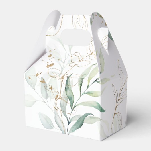 ユーカリの緑のパーソナライズされた好意ボックス フェイバーボックス (裏面サイド)