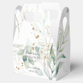 ユーカリの緑のパーソナライズされた好意ボックス フェイバーボックス (オープン)