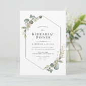 ユーカリの緑のフレームのリハーサル 招待状 (スタンド正面)