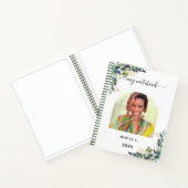 ユーカリの緑のモダン写真 ノートブック (内部)