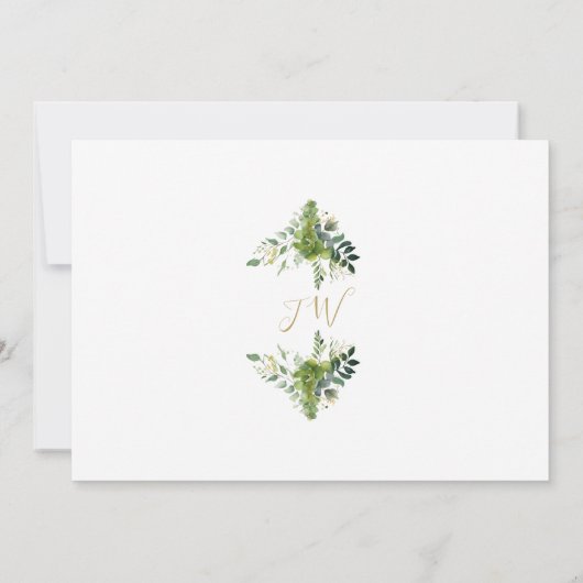 ユーカリの緑の写真最初の聖餐式 サンキューカード (裏面)