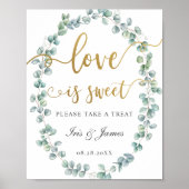 ユーカリの緑の愛は甘い治療を取る ポスター (正面)