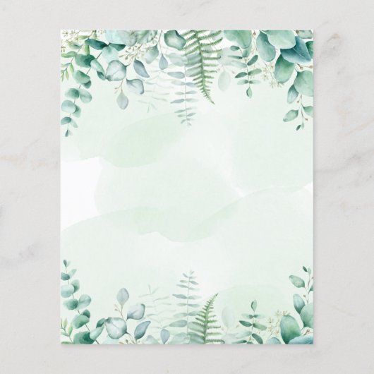 ユーカリの緑の招待状の更新を誓う (裏面)