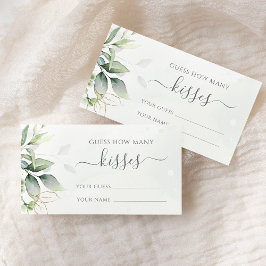 ユーカリの緑の推測どのように多くのキスゲーム エンクロージャーカード