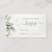 ユーカリの緑の推測どのように多くのキスゲーム エンクロージャーカード (正面)