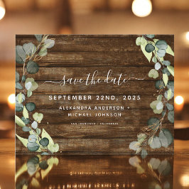 ユーカリの緑の木を保存素朴する 案内ポストカード