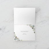 ユーカリの緑の枠洗いサンキューカード サンキューカード (内部)