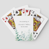 ユーカリの緑の森林シダは結婚の名前 トランプ (裏面)