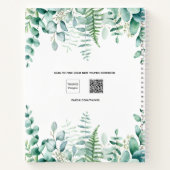 ユーカリの緑の森林シダ ノートブック (裏面)