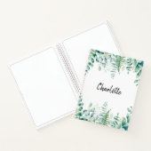 ユーカリの緑の森林シダ ノートブック (内部)