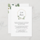 ユーカリの緑の草木|の幾何学的な結婚式の詳細 エンクロージャーカード (正面/裏面)