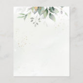 ユーカリの緑の葉の予算で日付を節約 (裏面)