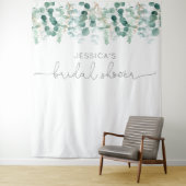 ユーカリの緑の葉エレガントブライダルシャワー タペストリー (インサイチュ)