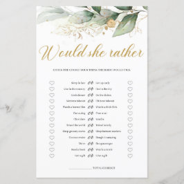 ユーカリの緑の葉、彼女はむしろゲームだろう