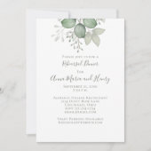 ユーカリの緑の葉 招待状 (正面)