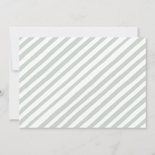 ユーカリの緑の赤ちゃんシャワー写真の招待状 招待状 (裏面)