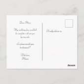 ユーカリの緑の金ゴールドは私の花嫁介添人 ポストカード (裏面)