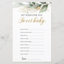 ユーカリの緑の金ゴールドは、ベビーゲームを願う