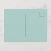 ユーカリの緑の金ゴールドシンプルの葉結婚の葉 インビテーションポストカード (裏面)