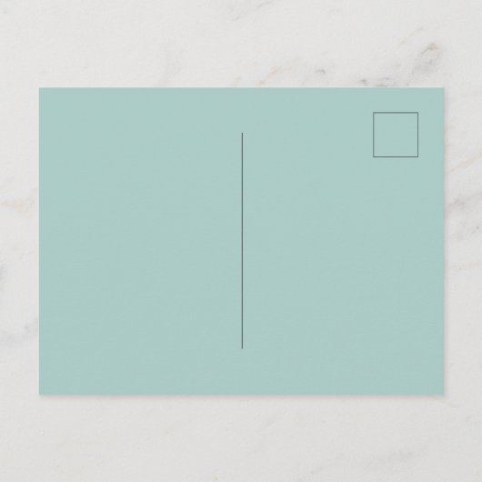 ユーカリの緑の金ゴールドシンプルの葉結婚の葉 インビテーションポストカード (裏面)