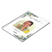 ユーカリの緑の金ゴールドモダン写真 ノートブック (左側)