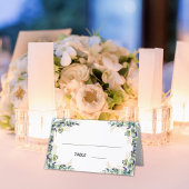 ユーカリの緑の金ゴールド結婚は プレイスカード