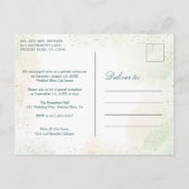 ユーカリの緑の駆け落ち結婚の写真 案内ポストカード (裏面)