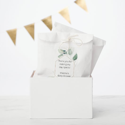 ユーカリの緑はパーソナライズされた好意バッグ フェイバーバッグ