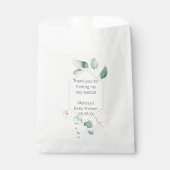 ユーカリの緑はパーソナライズされた好意バッグ フェイバーバッグ (正面)
