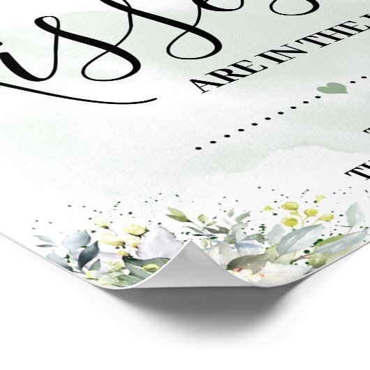 ユーカリの緑は多くのキスのサインを吸う ポスター (角)