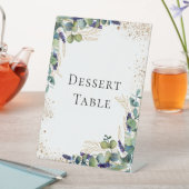 ユーカリの緑エレガントのデザート表 台座サイン (インサイチュ)