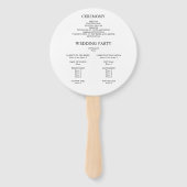 ユーカリの緑シンプルのエレガントな結婚式プログラム ハンドファン (裏面)