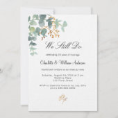 ユーカリの緑シンプルの誓い再生ラグジュアリー 招待状 (正面)