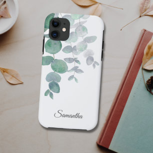 ユーカリの緑パーソナライズされた名 iPhone 11 ケース