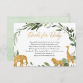 ユーカリの緑金ゴールド動物の本の要求挿入物 エンクロージャーカード (正面/裏面)