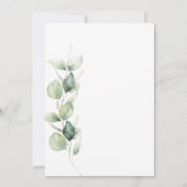 ユーカリの花と多肉植物の水彩ボタニカルウェディング 招待状 (裏面)