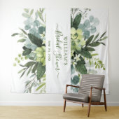 ユーカリの花を飾ったおしゃれな前撮りブース背景 タペストリー (インサイチュ(横))