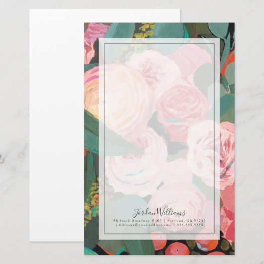 ユーカリの花束 便箋 (正面/裏面)