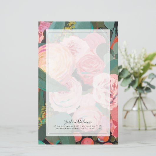 ユーカリの花束 便箋 (スタンド正面)