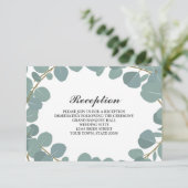 ユーカリの花輪グリーンウェディングレセプションインフォ 招待状 (スタンド正面)