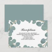 ユーカリの花輪グリーンウェディングレセプションインフォ 招待状 (正面/裏面)