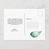 ユーカリの花輪 ウェディング フォト コラージュ ありがとう ポストカード (裏面)